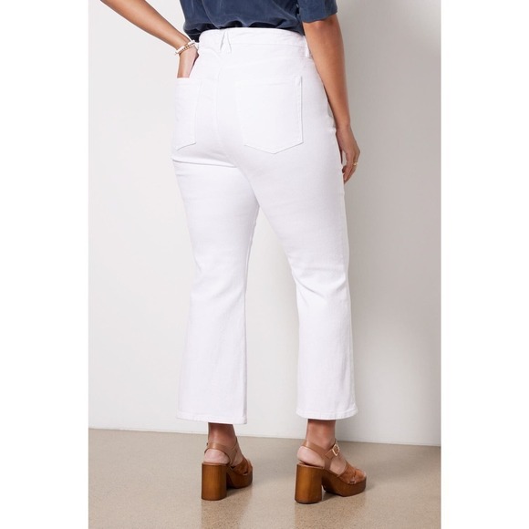Good American Women's White Good Legs Crop Mini Boot Jean Size 14/32 NWT - Picture 3 of 12